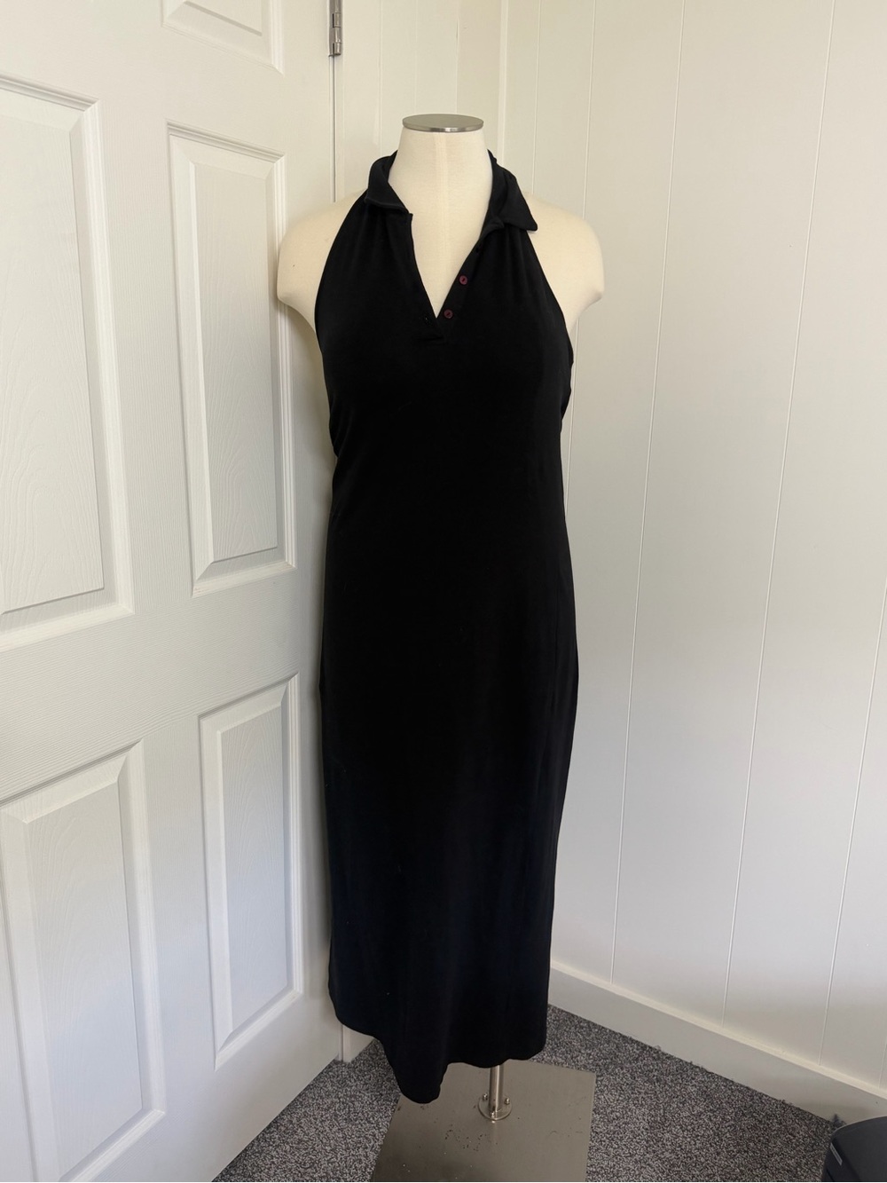 Moda International Black Halter Maxi Dress